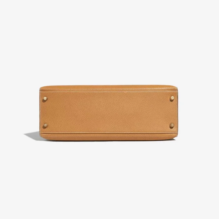 Premium Hermès Replica Kelly 32 Ardennes Moutarde GHW - Direct Luxury Fashion - Image 3