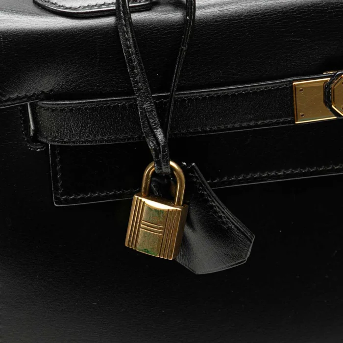 Premium Hermès Replica Kelly 32 Box Black GHW - Direct Luxury Fashion - Image 7