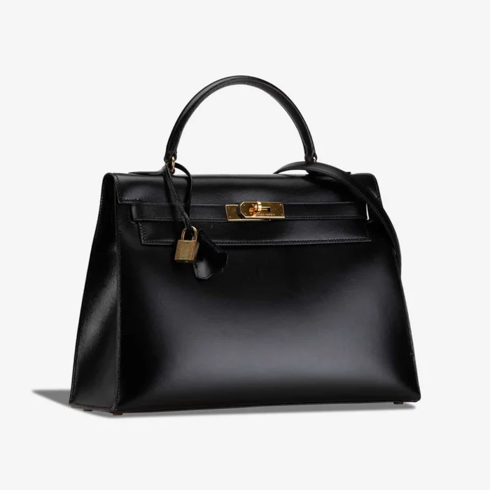 Premium Hermès Replica Kelly 32 Box Black GHW - Direct Luxury Fashion - Image 4