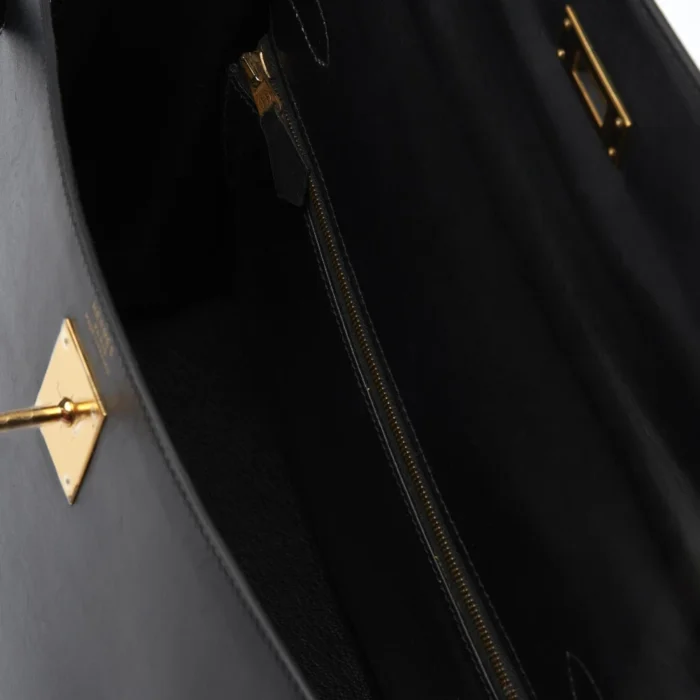 Premium Hermès Replica Kelly 32 Box Calf Noir GHW - Direct Luxury Fashion - Image 5