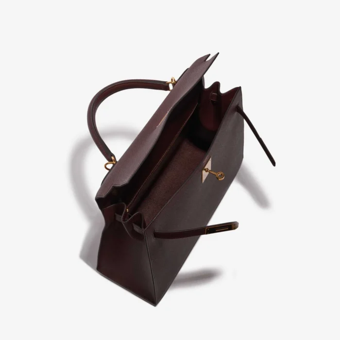 Premium Hermès Replica Kelly 32 Epsom Bordeaux GHW - Direct Luxury Fashion - Image 5