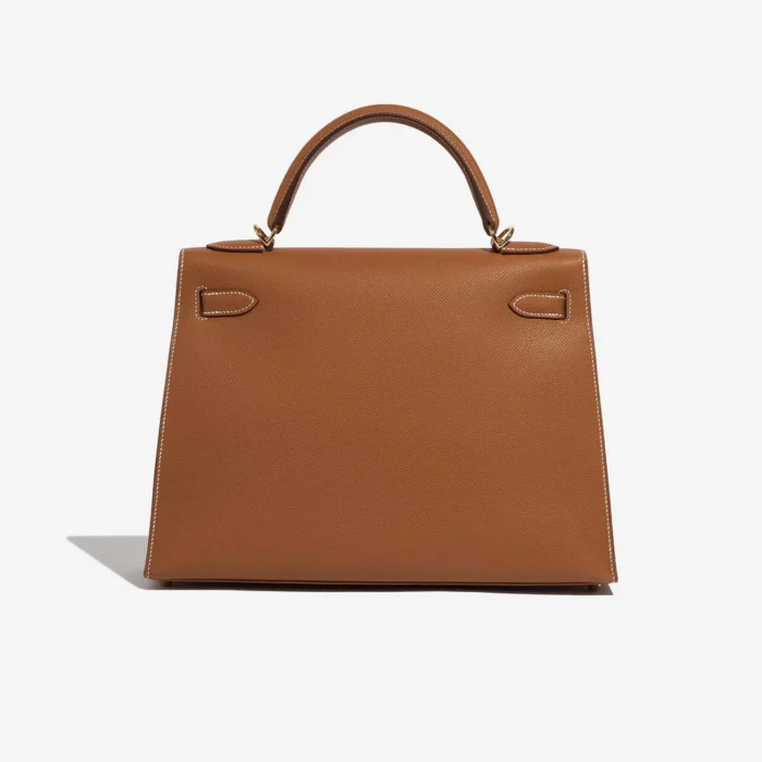 Premium Hermès Replica Kelly 32 Epsom Gold GHW - Direct Luxury Fashion - Image 2