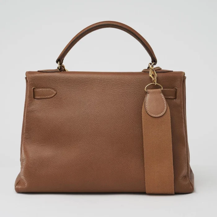 Premium Hermès Replica Kelly 32 Epsom Gold GHW - Direct Luxury Fashion - Image 2