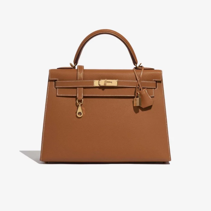 Premium Hermès Replica Kelly 32 Epsom Gold GHW | Direct Luxury