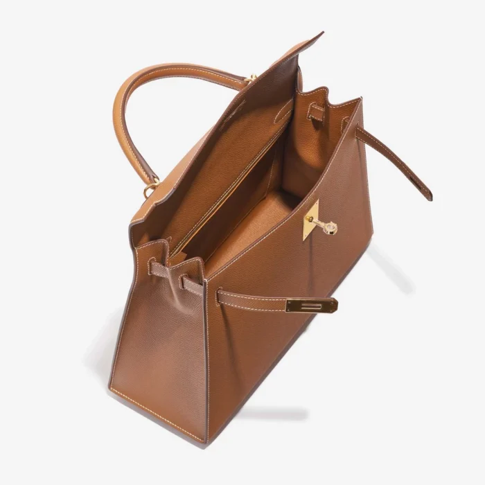 Premium Hermès Replica Kelly 32 Epsom Gold GHW - Direct Luxury Fashion - Image 5