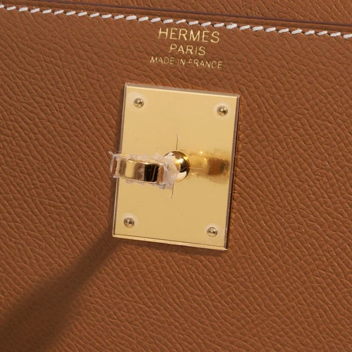 Premium Hermès Replica Kelly 32 Epsom Gold GHW - Direct Luxury Fashion - Image 6