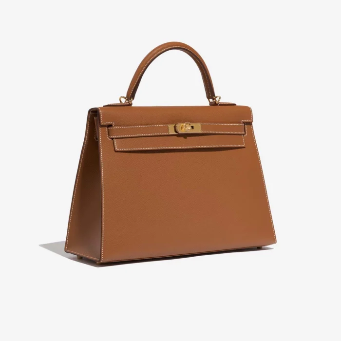 Premium Hermès Replica Kelly 32 Epsom Gold GHW - Direct Luxury Fashion - Image 4