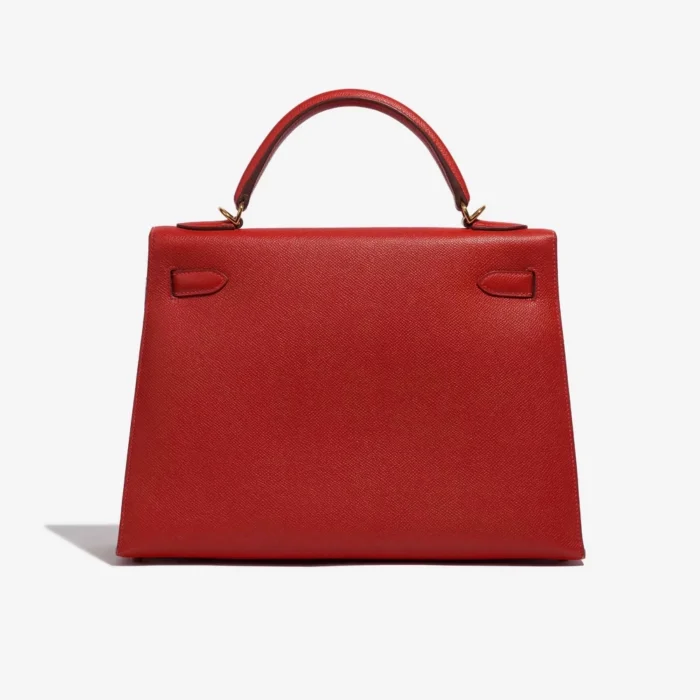 Premium Hermès Replica Kelly 32 Epsom Rouge Casaque GHW - Direct Luxury Fashion - Image 2
