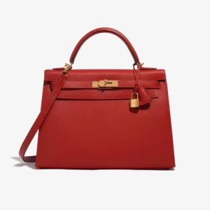 Premium Hermès Replica Kelly 32 Epsom Rouge Casaque GHW