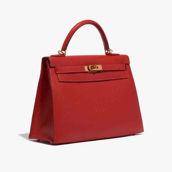 Premium Hermès Replica Kelly 32 Epsom Rouge Casaque GHW - Direct Luxury Fashion - Image 4