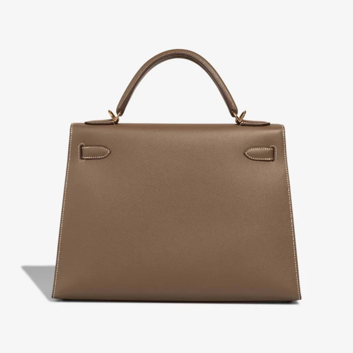 Premium Hermès Replica Kelly 32 Epsom Etoupe GHW - Direct Luxury Fashion - Image 2