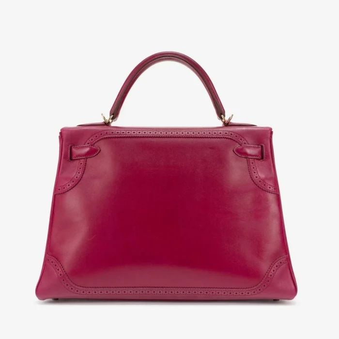 Premium Hermès Replica Kelly 32 Ghillies Tadelakt Rubis GHW - Direct Luxury Fashion - Image 2