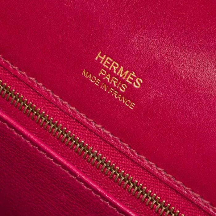 Premium Hermès Replica Kelly 32 Ghillies Tadelakt Rubis GHW - Direct Luxury Fashion - Image 6