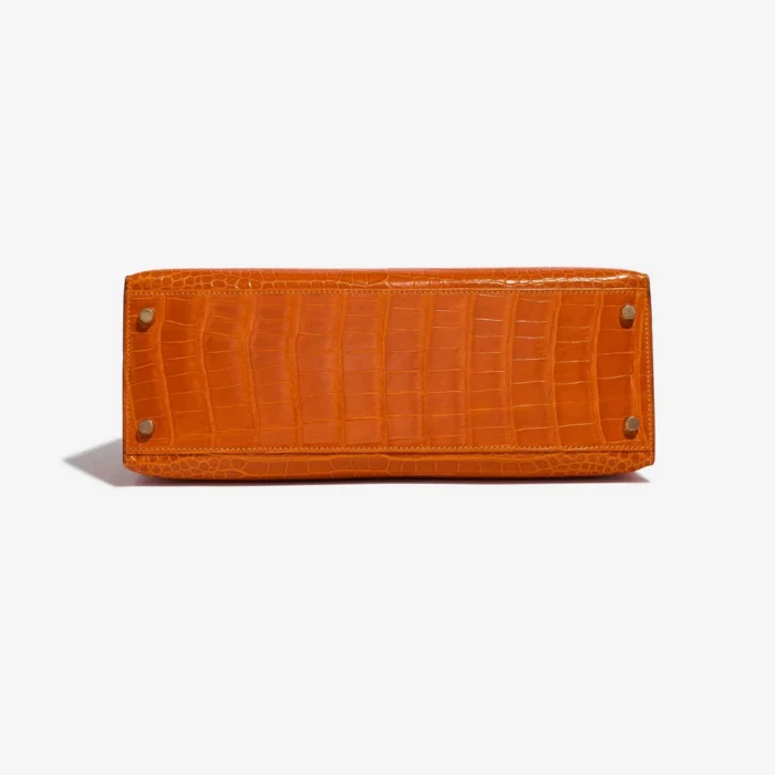 Premium Hermès Replica Kelly 32 Porosus Crocodile Pain d’epice GHW - Direct Luxury Fashion - Image 3