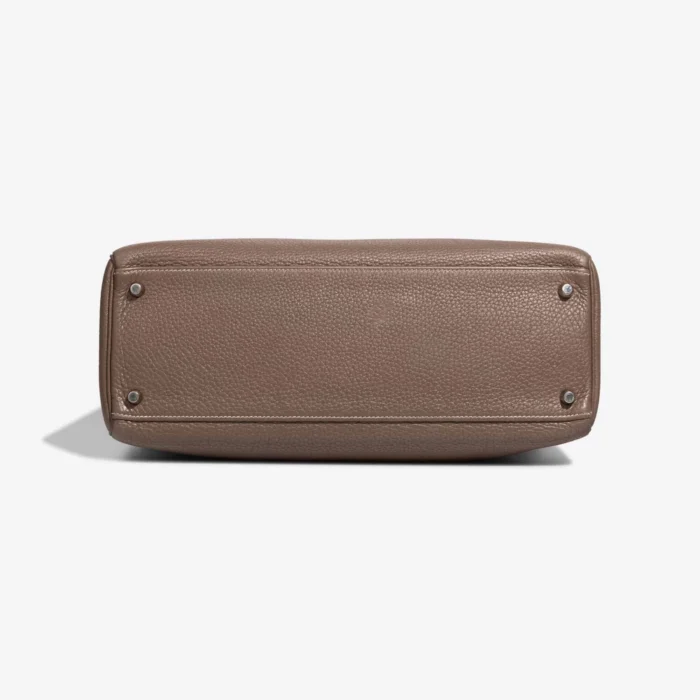 Premium Hermès Replica Kelly 35 Clemence Etoupe PHW - Direct Luxury Fashion - Image 3