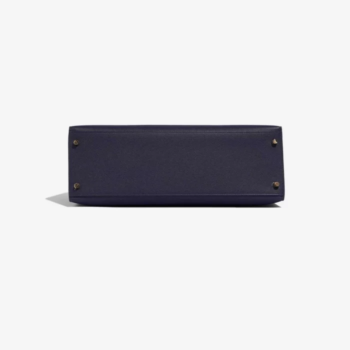 Premium Hermès Replica Kelly 35 Epsom Bleu Saphir/Geranium GHW - Direct Luxury Fashion - Image 3