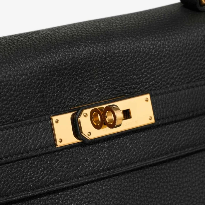 Premium Hermès Replica Kelly 35 Togo Black GHW - Direct Luxury Fashion - Image 7