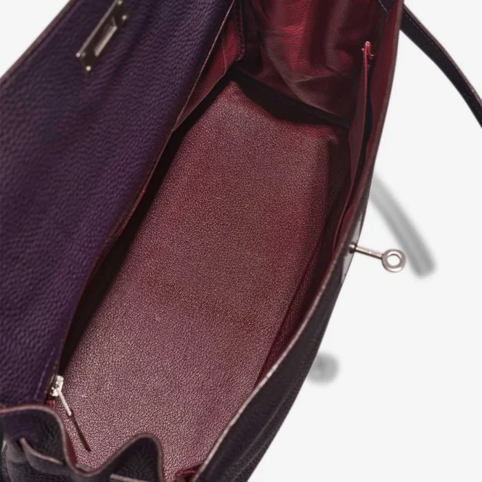 Premium Hermès Replica Kelly 35 Togo Raisin/Sienne PHW - Direct Luxury Fashion - Image 5