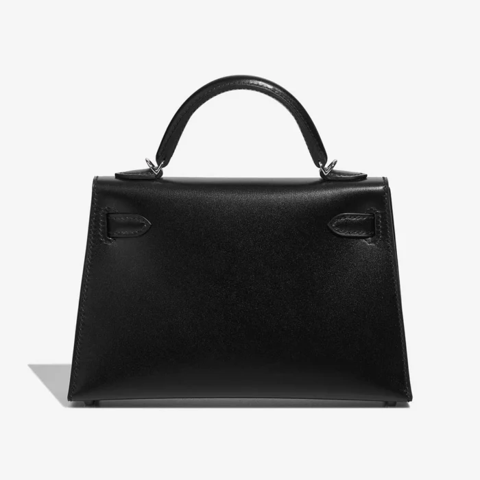 Premium Hermès Replica Kelly Cloute Mini Box Black PHW - Direct Luxury Fashion - Image 2