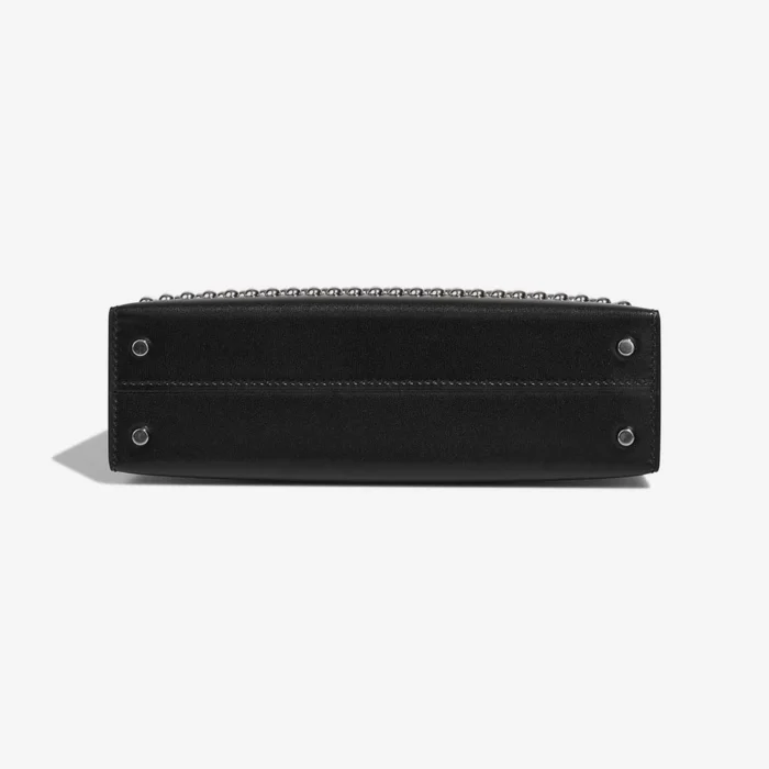 Premium Hermès Replica Kelly Cloute Mini Box Black PHW - Direct Luxury Fashion - Image 3