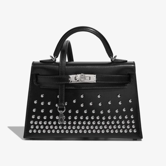 Premium Hermès Replica Kelly Cloute Mini Box Black PHW - Direct Luxury Fashion