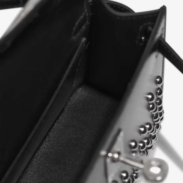 Premium Hermès Replica Kelly Cloute Mini Box Black PHW - Direct Luxury Fashion - Image 5
