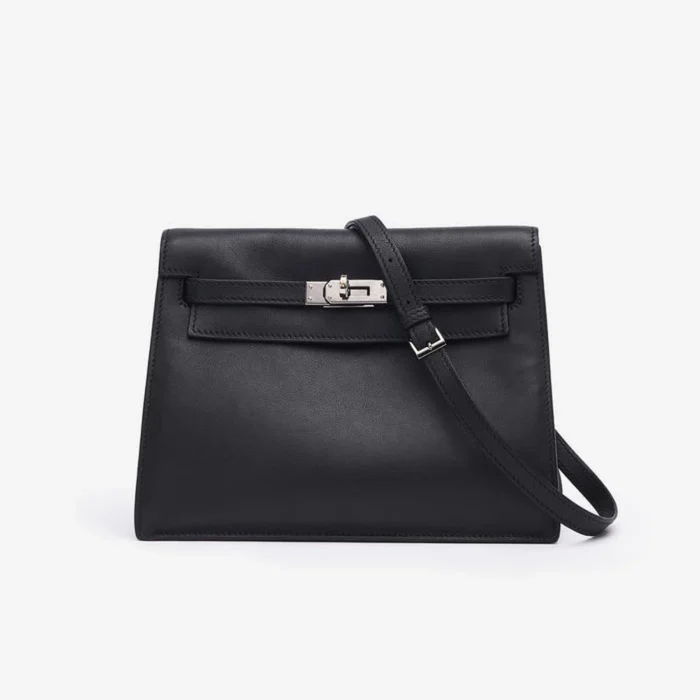 Premium Hermès Replica Kelly Danse Swift Noir PHW | Direct Luxury