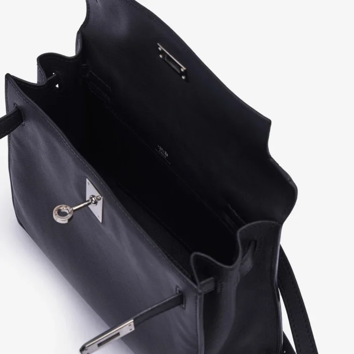 Premium Hermès Replica Kelly Danse Swift Noir PHW - Direct Luxury Fashion - Image 5