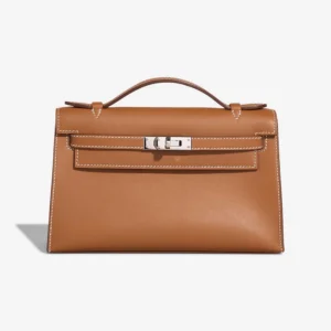 Premium Hermès Replica Kelly Pochette Swift Gold PHW - Direct Luxury Fashion