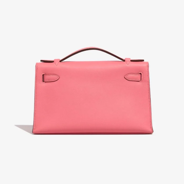 Premium Hermès Replica Kelly Pochette Swift Rose Azalee GHW - Direct Luxury Fashion - Image 2