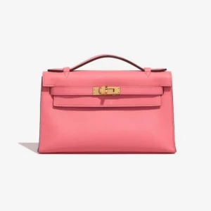 Premium Hermès Replica Kelly Pochette Swift Rose Azalee GHW – Direct Luxury Fashion