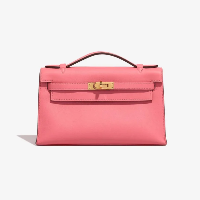 Premium Hermès Replica Kelly Pochette Swift Rose Azalee GHW – Direct Luxury Fashion
