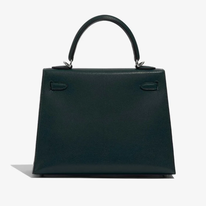 Premium Hermès Replica Kelly Sellier 25 Chevre Chamkila Vert Cypress PHW - Direct Luxury Fashion - Image 2