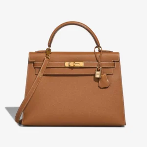 Premium Hermès Replica Kelly Sellier 32 Epsom Gold GHW - Direct Luxury Fashion