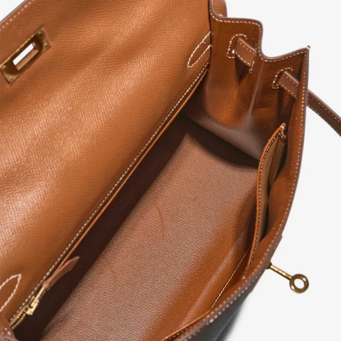 Premium Hermès Replica Kelly Sellier 32 Epsom Gold GHW - Direct Luxury Fashion - Image 5