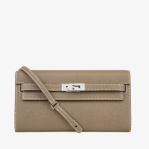 Premium Hermès Replica Kelly To Go Epsom Etoupe PHW - Direct Luxury Fashion