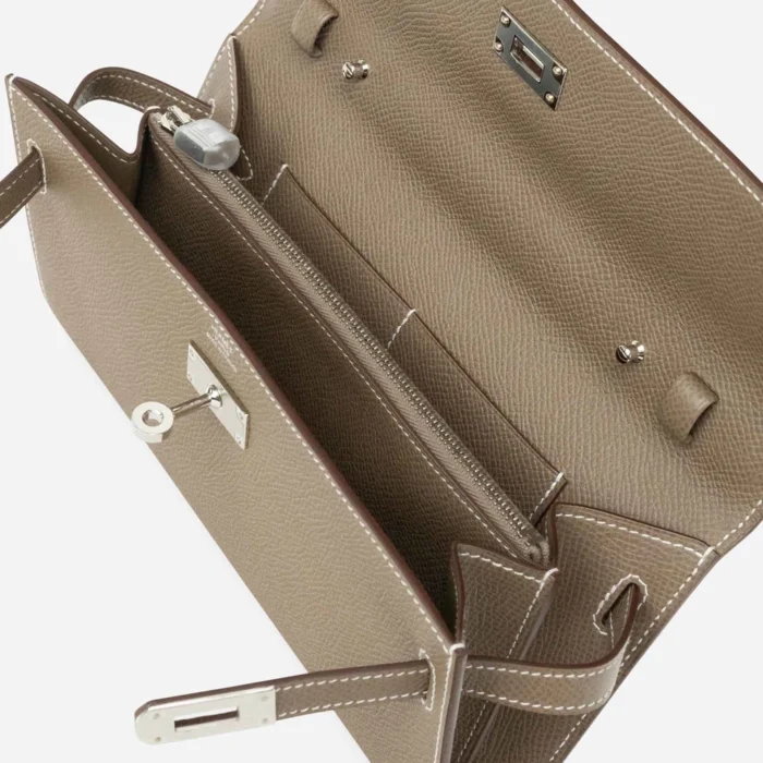Premium Hermès Replica Kelly To Go Epsom Etoupe PHW - Direct Luxury Fashion - Image 5