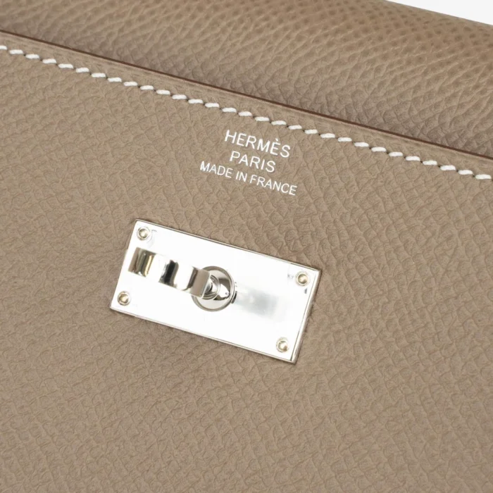 Premium Hermès Replica Kelly To Go Epsom Etoupe PHW - Direct Luxury Fashion - Image 6