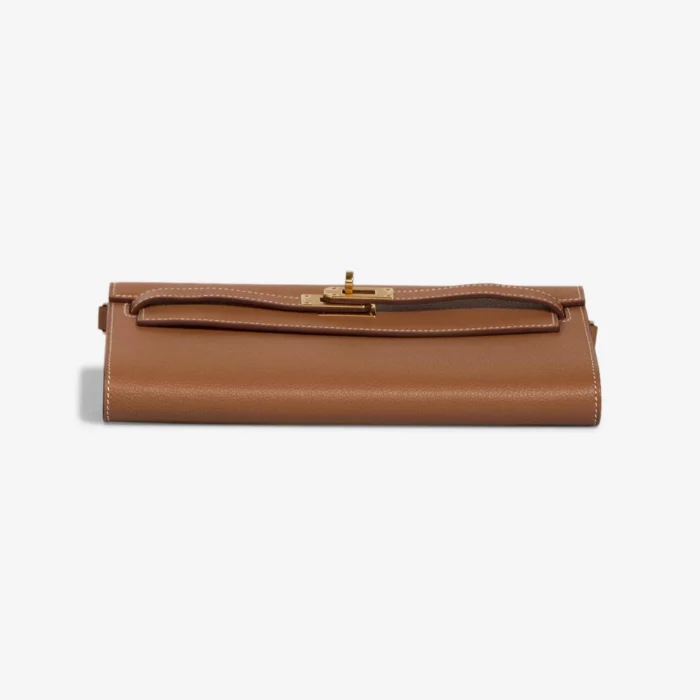 Premium Hermès Replica Kelly To Go Evercolor Gold GHW - Direct Luxury Fashion - Image 3
