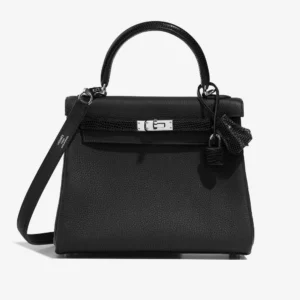 Premium Hermès Replica Kelly Touch 25 Black - Direct Luxury