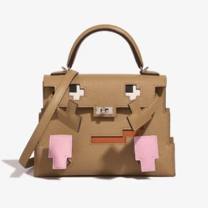 Premium Hermès Replica Kellydole Picto Epsom Chai/Mauve/Terre Battue/Celeste PHW - Direct Luxury Fashion