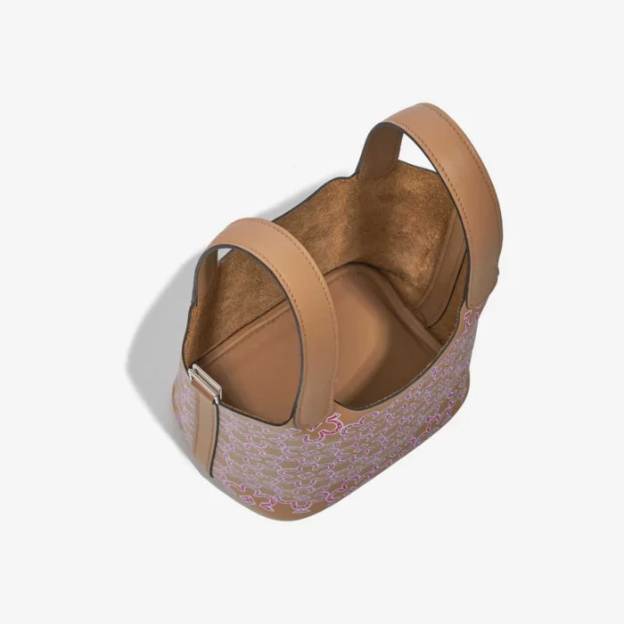 Premium Hermès Replica Micro Lucky Daisy Picotin 14 Swift Chai/Rose/White PHW - Direct Luxury Fashion - Image 5
