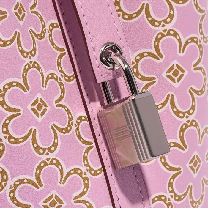 Premium Hermès Replica Micro Lucky Daisy Picotin 14 Swift Mauve Sylvestre/Cuivre/White PHW - Direct Luxury Fashion - Image 6
