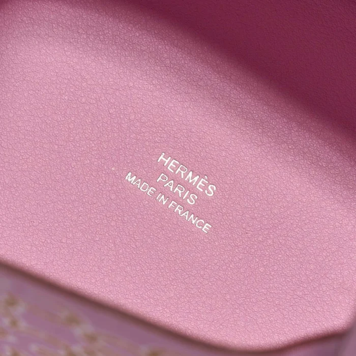 Premium Hermès Replica Micro Lucky Daisy Picotin 14 Swift Mauve Sylvestre/Cuivre/White PHW - Direct Luxury Fashion - Image 2