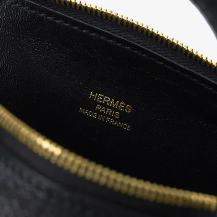 Premium Hermès Replica Mini Bolide Chevre Black GHW - Direct Luxury Fashion - Image 6