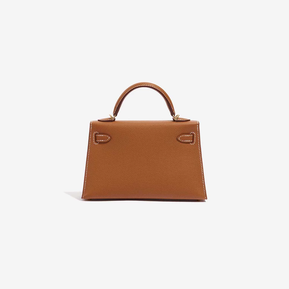 Premium Hermès Replica Mini Kelly Epsom Gold GHW - Direct Luxury Fashion - Image 2