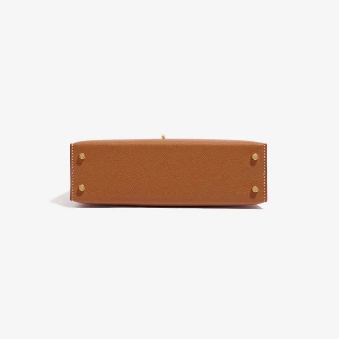 Premium Hermès Replica Mini Kelly Epsom Gold GHW - Direct Luxury Fashion - Image 3