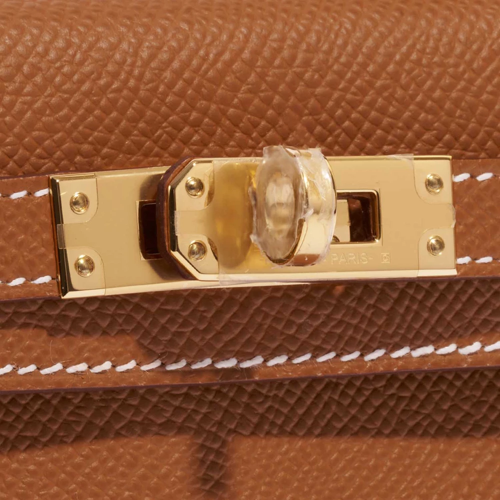 Premium Hermès Replica Mini Kelly Epsom Gold GHW - Direct Luxury Fashion - Image 7