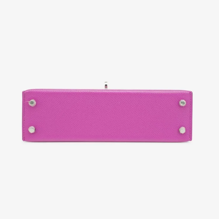 Premium Hermès Replica Mini Kelly Epsom Magnolia PHW - Direct Luxury Fashion - Image 3