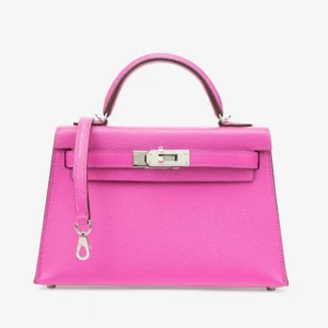 Premium Hermès Replica Mini Kelly Epsom Magnolia PHW - Direct Luxury Fashion